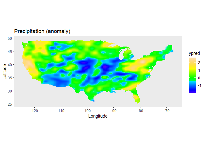 Precipitation anomaly USA