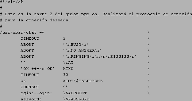 \begin{tscreen}\begin{verbatim}ABORT '\nNO ANSWER\r'\end{verbatim}\end{tscreen}