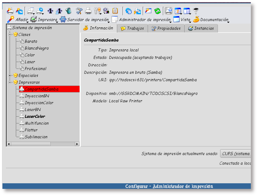 Nueva impresora CompartidaSamba