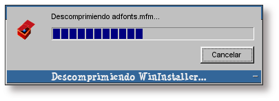 Proceso de descompresión de los controladores y archivos de instalación