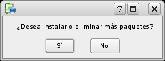 pregunta de seguir instalando o no paquetes.