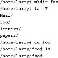 \begin{tscreen}
/home/larry/foo\char93  cp /etc/termcap\ \ . \\
/home/larry/foo...
...ells\ \ \ \ \ shells\ \ \ \ \ termcap \\
/home/larry/foo\char93
\end{tscreen}