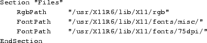 \begin{tscreen}\begin{verbatim}Section ''Monitor''Identifier ''CTX 5468 NI'...
...'' 65 1024 1088 1200 1328 768 783 789 818EndSection\end{verbatim}\end{tscreen}